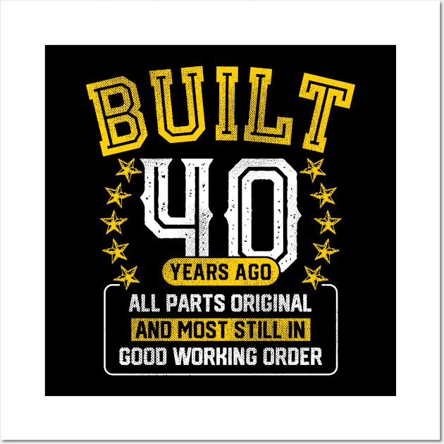 Funny 40th Birthday Shirt Adult 40 Years Old Joke Gift Wall Art by trendingoriginals